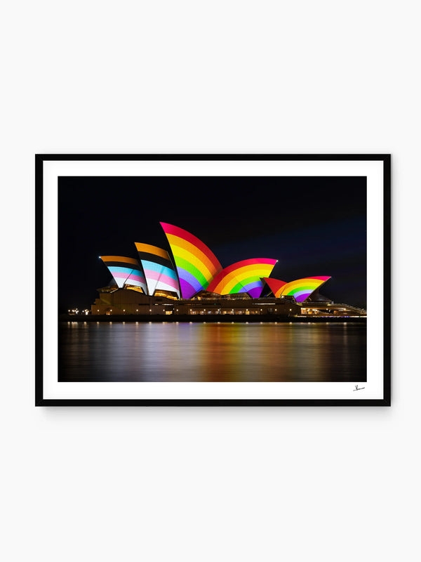 Sydney Opera House Progress Pride Flag - Wall Art Print