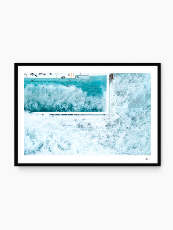 Bondi Icebergs Wipe Out 03 - Wall Art Print