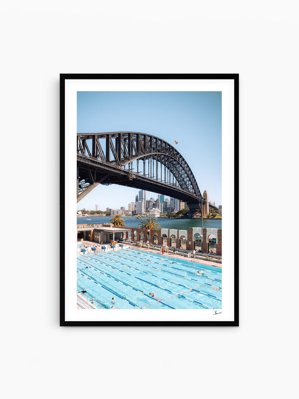 North Sydney Olympic Pool — wall art print in Classic Black frame · Australia Unseen