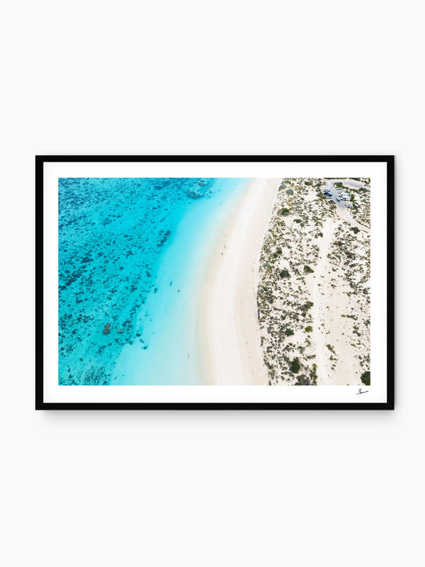 Turquoise Bay — wall art print in Classic Black frame · Australia Unseen