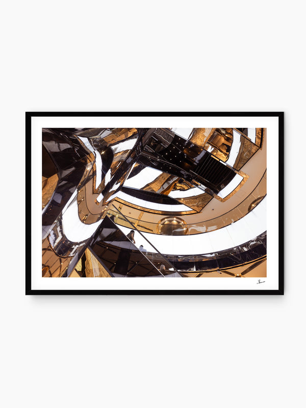 Mirror Atrium — wall art print in Classic Black frame · Australia Unseen
