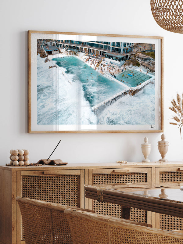 Bondi Icebergs Wipe Out 01 - Bondi Beach Wall Art Print