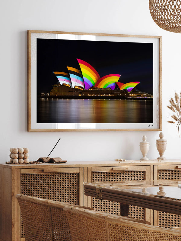 Sydney Opera House Progress Pride Flag - Wall Art Print