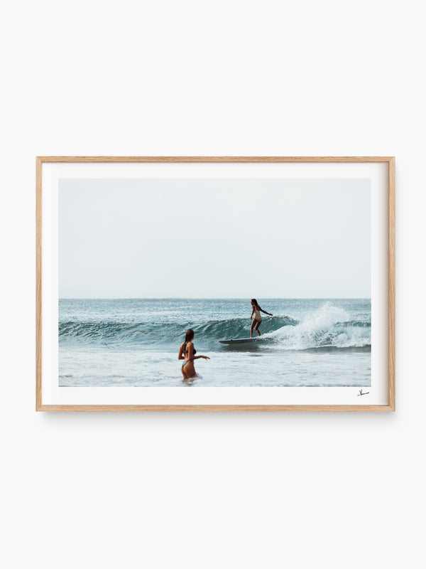SOLD! Glide and Grace - L (105 x 75 cm) - Classic Raw Wood Frame - PICK-UP ONLY