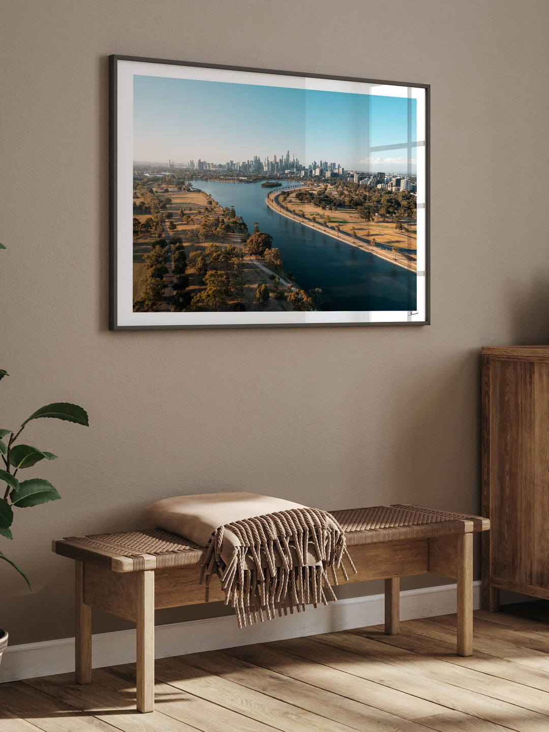 Melbourne Skyline 02 - Albert Park Wall Art Print