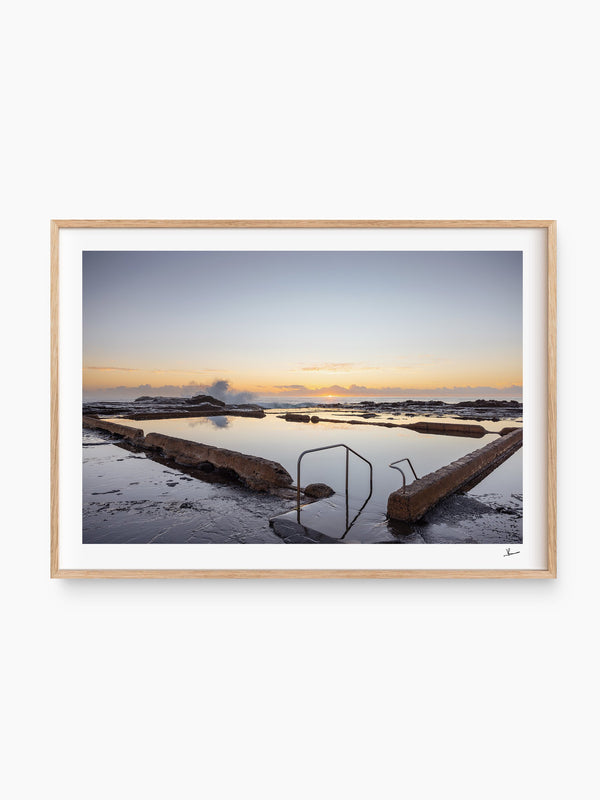 Werri Beach Pool — wall art print in Classic Raw Wood frame · Australia Unseen