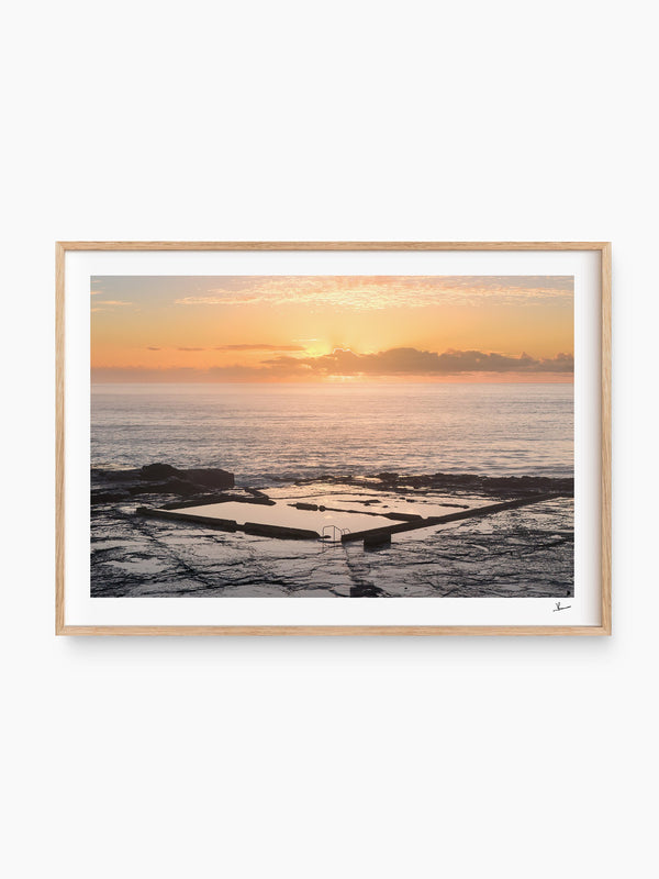 Werri Beach Pool — wall art print in Classic Raw Wood frame · Australia Unseen