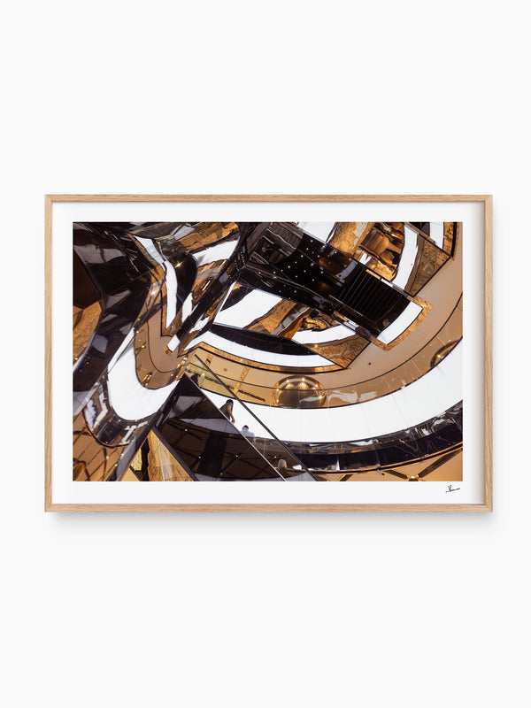 Mirror Atrium — wall art print in Classic Raw Wood frame · Australia Unseen