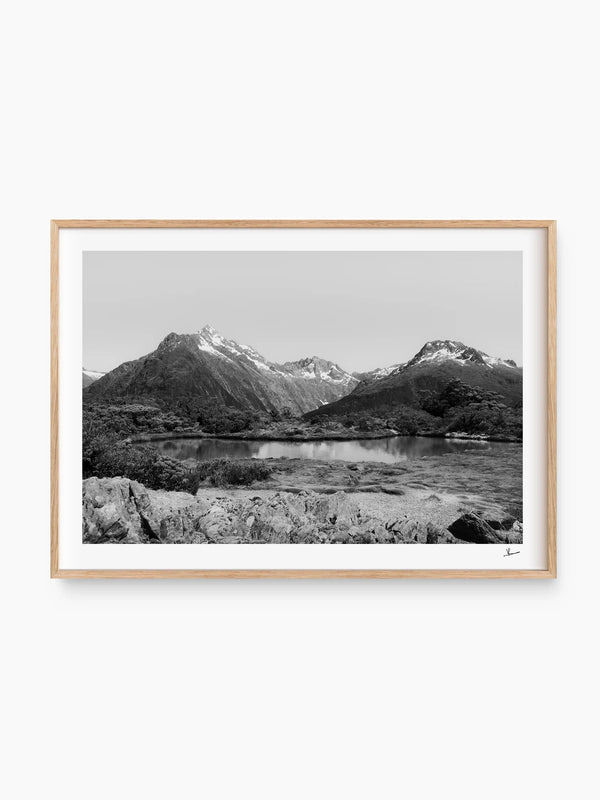 Key Summit 03 – Black & White New Zealand Wall Art Print