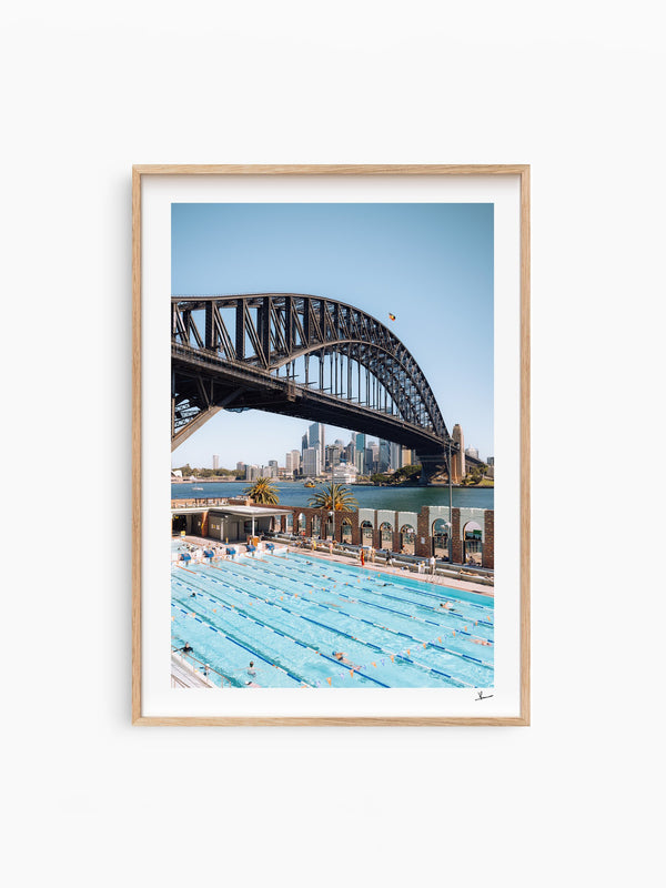 North Sydney Olympic Pool — wall art print in Classic Raw Wood frame · Australia Unseen