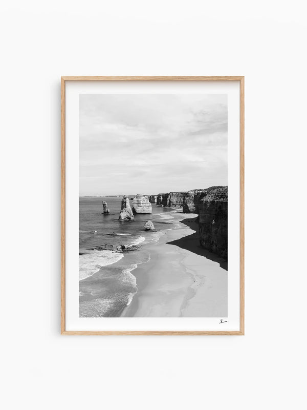Twelve Apostles 02 (B&W) - Wall Art Print