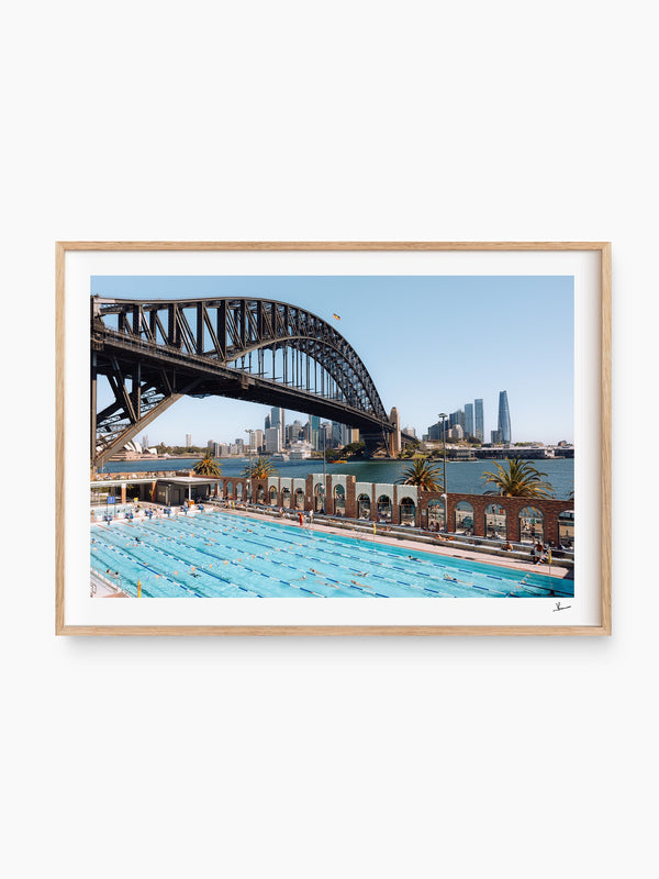 North Sydney Olympic Pool — wall art print in Classic Raw Wood frame · Australia Unseen