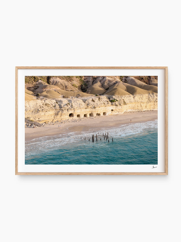 Port Willunga Jetty Pylons 04 – South Australia Wall Art Print