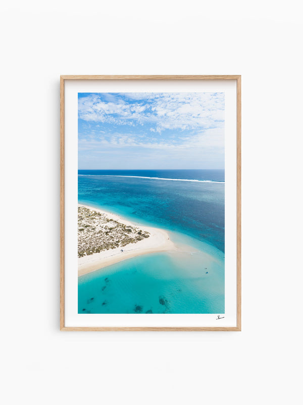 Turquoise Bay — wall art print in Classic Raw Wood frame · Australia Unseen