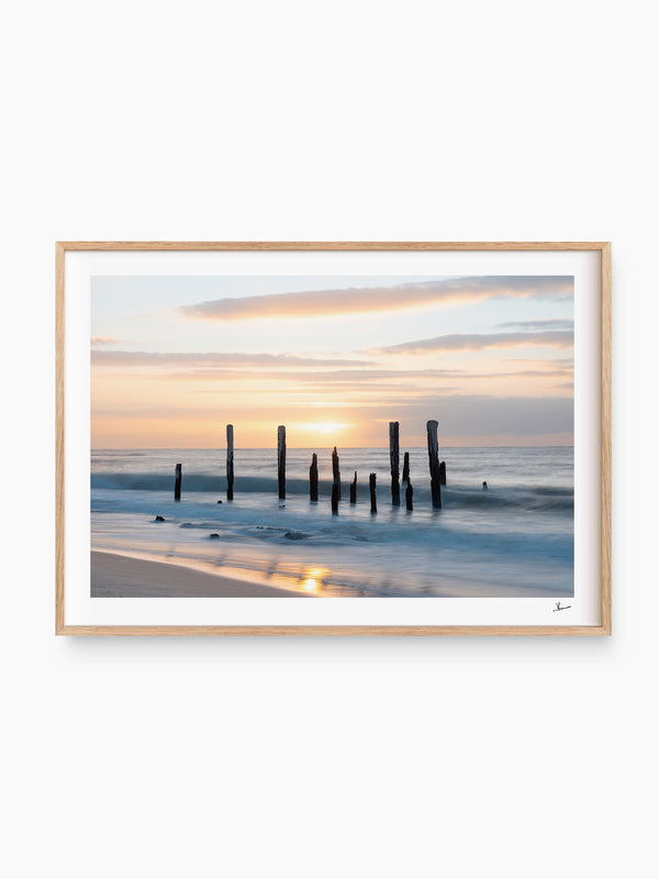 Port Willunga Jetty Pylons 02 – South Australia Wall Art Print
