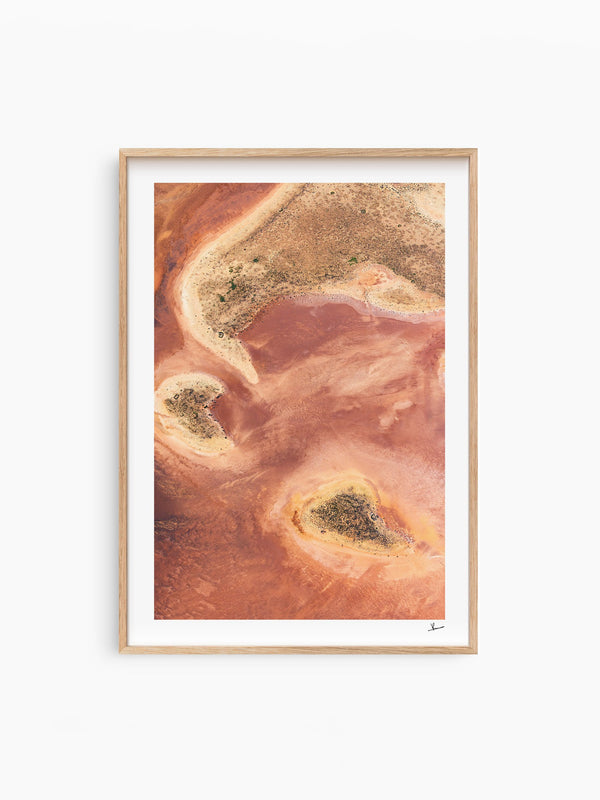 Salt Islands — wall art print in Classic Raw Wood frame · Australia Unseen