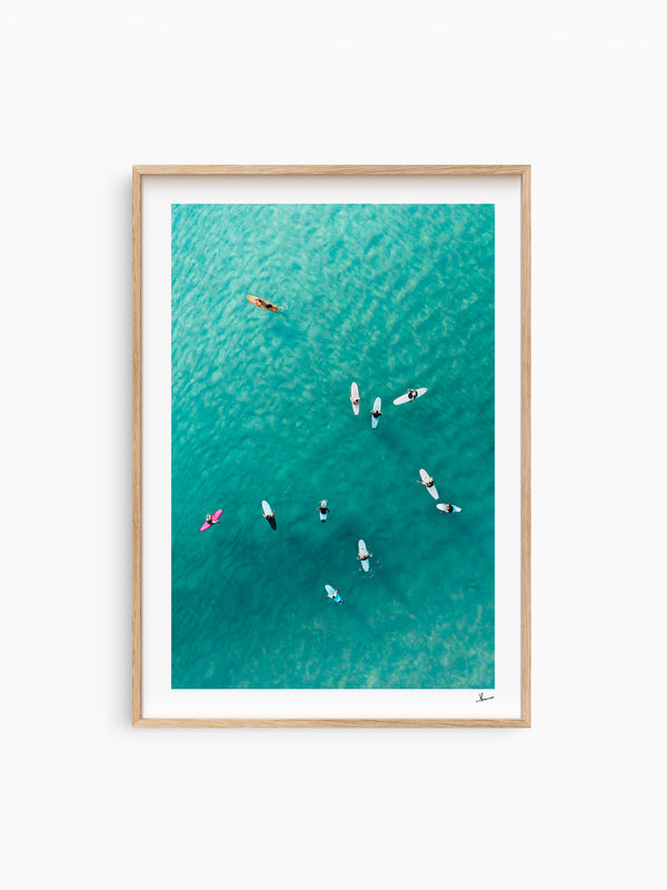Turquoise Lineup - Bondi Beach Wall Art Print