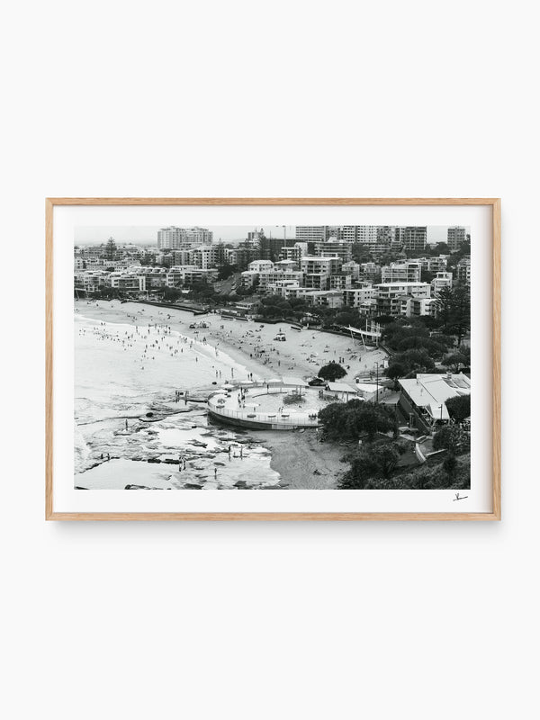 Kings Beach Black & White – Sunshine Coast Wall Art