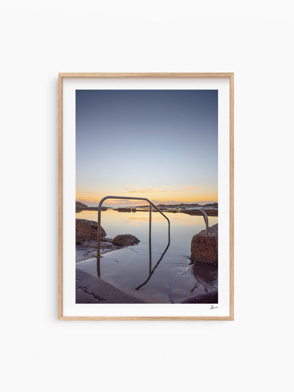 Werri Beach Pool — wall art print in Classic Raw Wood frame · Australia Unseen