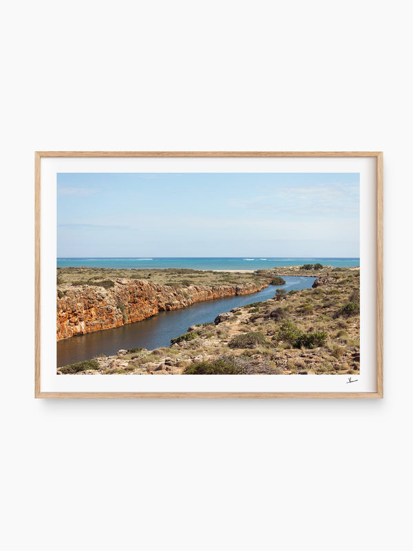 Yardie Creek — wall art print in Classic Raw Wood frame · Australia Unseen