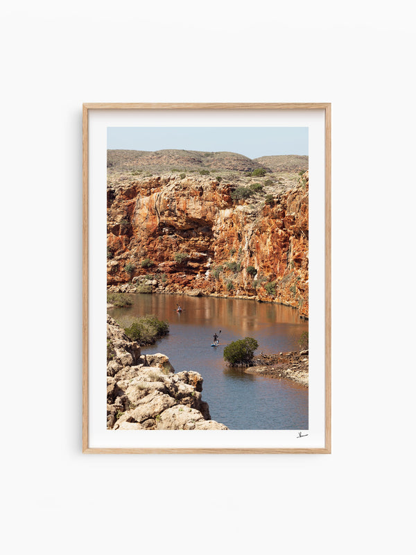 Yardie Creek — wall art print in Classic Raw Wood frame · Australia Unseen