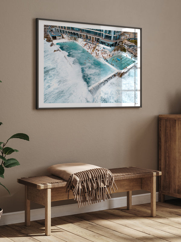Bondi Icebergs Wipe Out 01 - Bondi Beach Wall Art Print