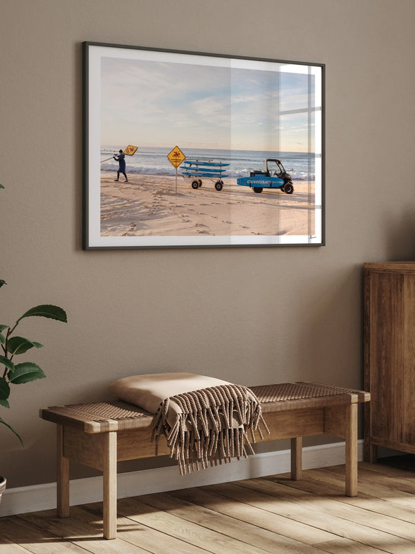 Setting Up - Bondi Beach Wall Art Print
