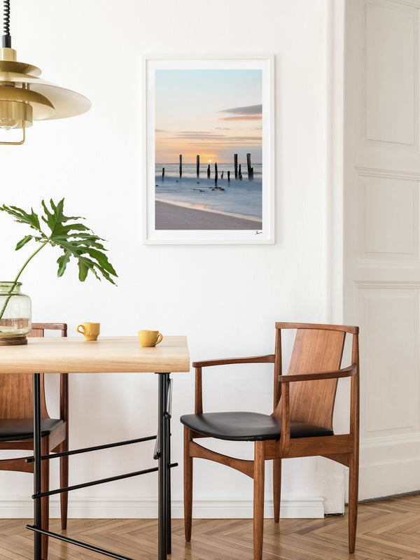 Port Willunga Jetty Pylons 03 – South Australia Wall Art Print