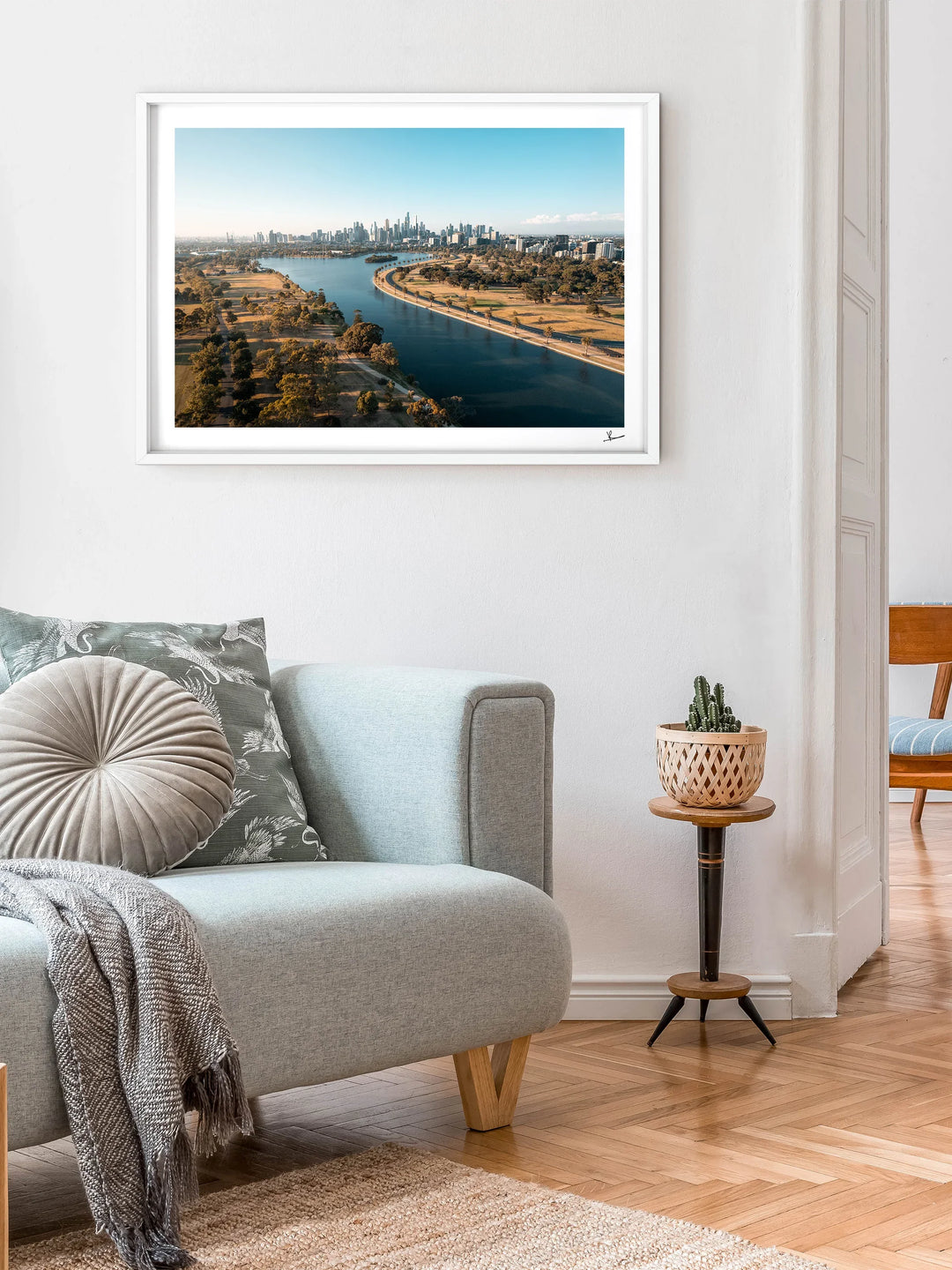 Melbourne Skyline 02 - Albert Park Wall Art Print