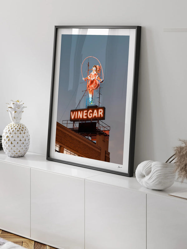 The Skipping Girl (Vinegar Sign) - Melbourne Wall Art Print