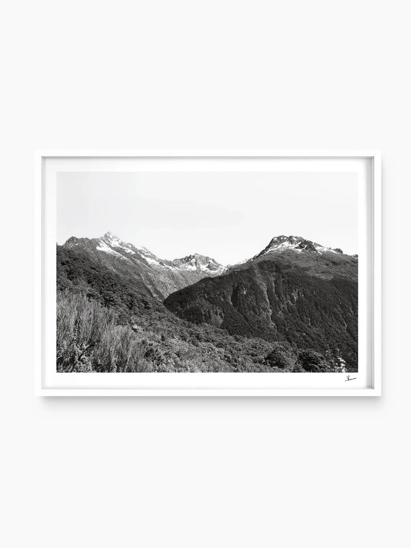 Routeburn Range – Black and White New Zealand Wall Art Print