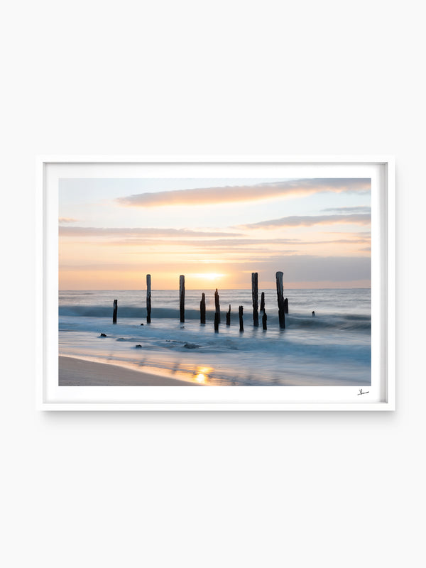 Port Willunga Jetty Pylons 02 – South Australia Wall Art Print