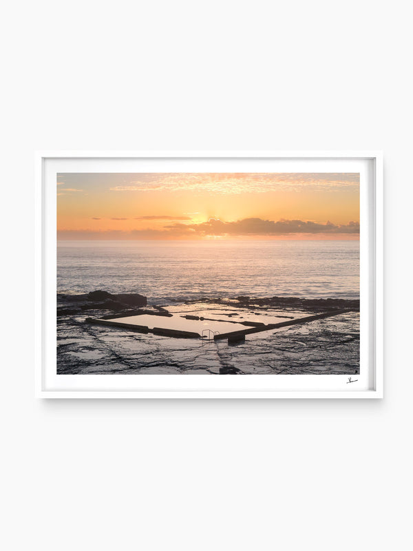 Werri Beach Pool — wall art print in ShadowBox White frame · Australia Unseen