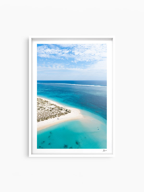 Turquoise Bay — wall art print in ShadowBox White frame · Australia Unseen