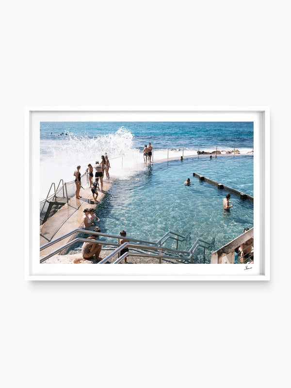 Bronte Pool — wall art print in ShadowBox White frame · Australia Unseen