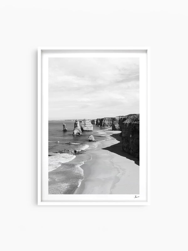 Twelve Apostles 02 (B&W) - Wall Art Print