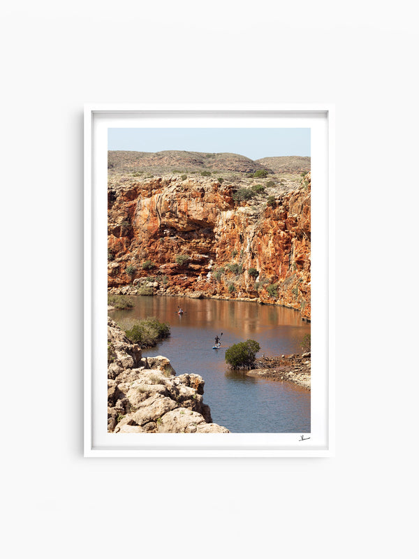 Yardie Creek — wall art print in ShadowBox White frame · Australia Unseen