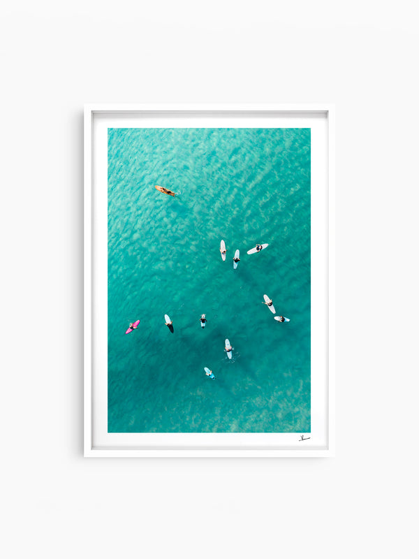 Turquoise Lineup - Bondi Beach Wall Art Print