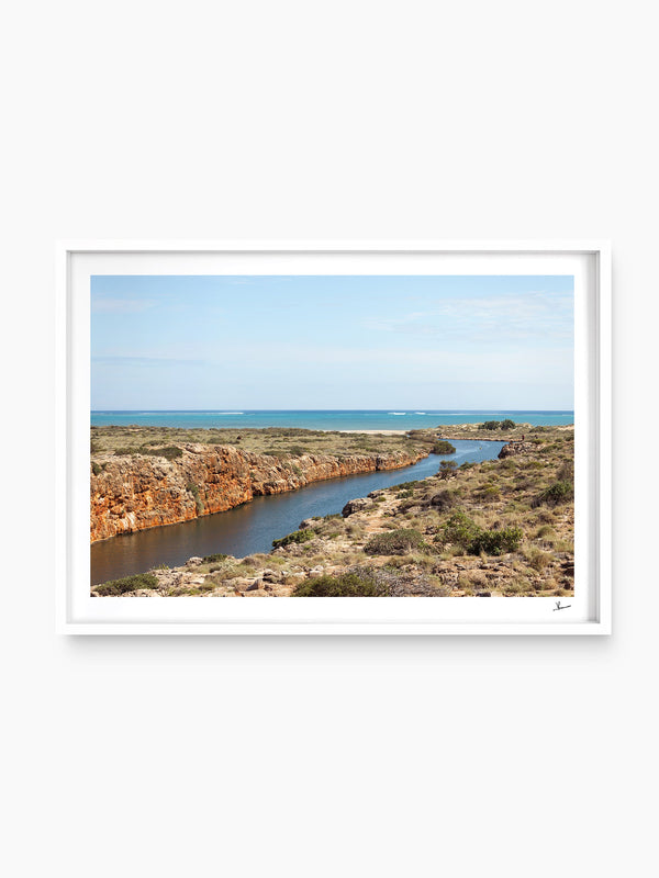 Yardie Creek — wall art print in ShadowBox White frame · Australia Unseen