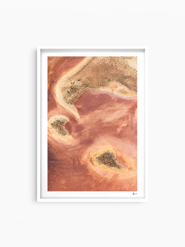 Salt Islands — wall art print in ShadowBox White frame · Australia Unseen