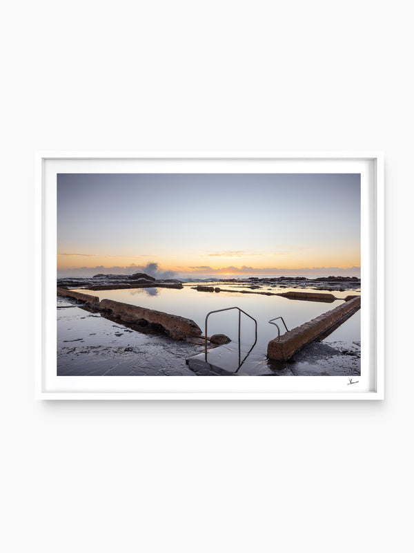 Werri Beach Pool — wall art print in ShadowBox White frame · Australia Unseen