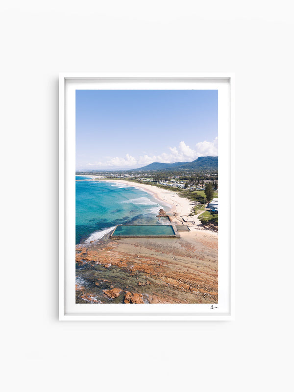 Bulli Rock Pool 01 - New South Wales — wall art print in ShadowBox White frame · Australia Unseen