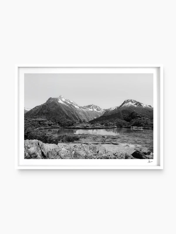 Key Summit 03 – Black & White New Zealand Wall Art Print