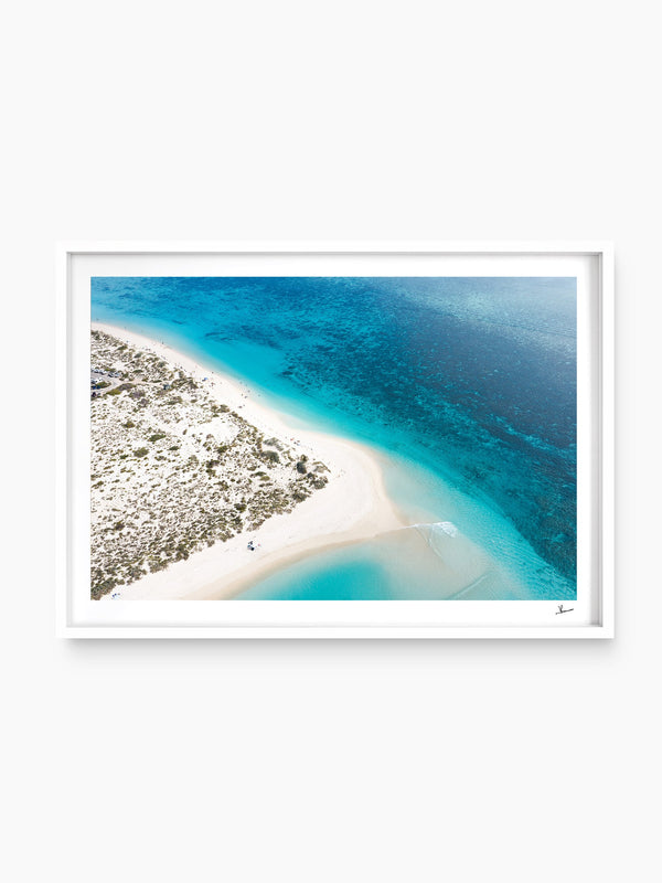 Turquoise Bay — wall art print in ShadowBox White frame · Australia Unseen