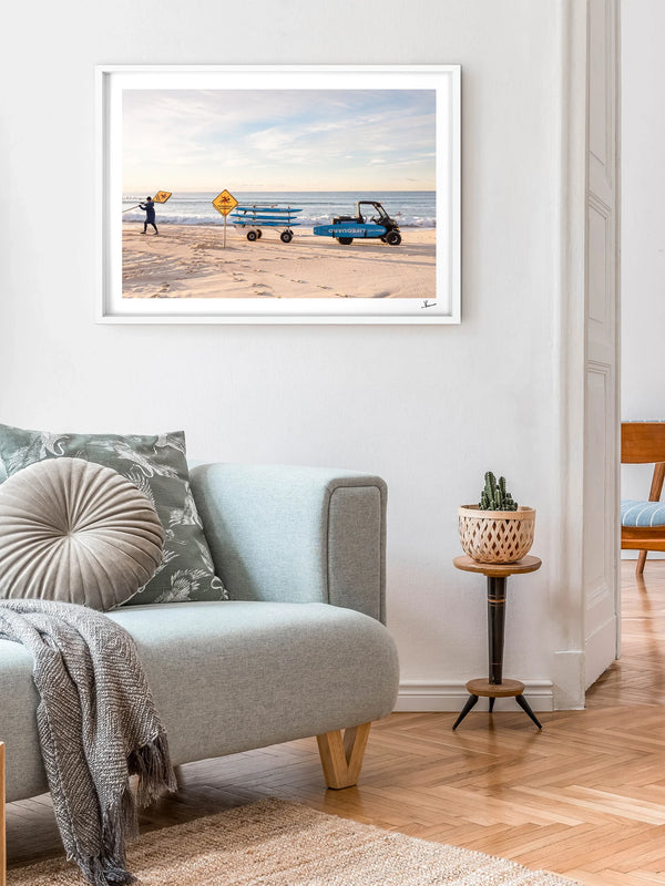 Setting Up - Bondi Beach Wall Art Print