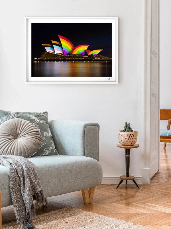 Sydney Opera House Progress Pride Flag - Wall Art Print