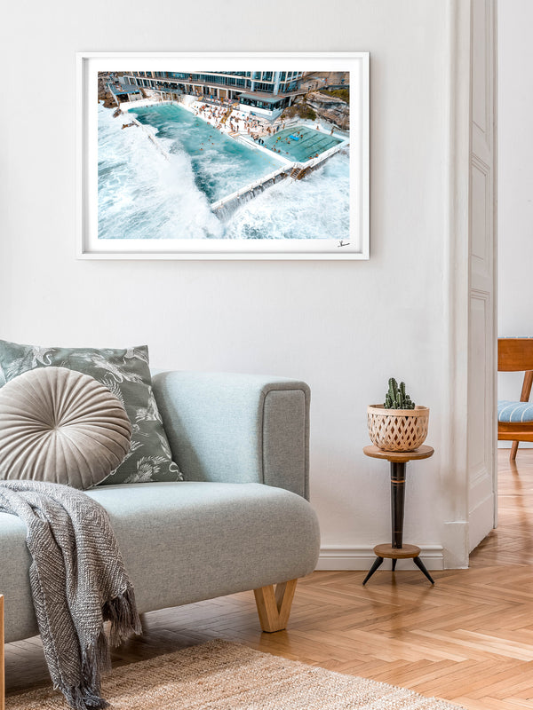 Bondi Icebergs Wipe Out 01 - Bondi Beach Wall Art Print