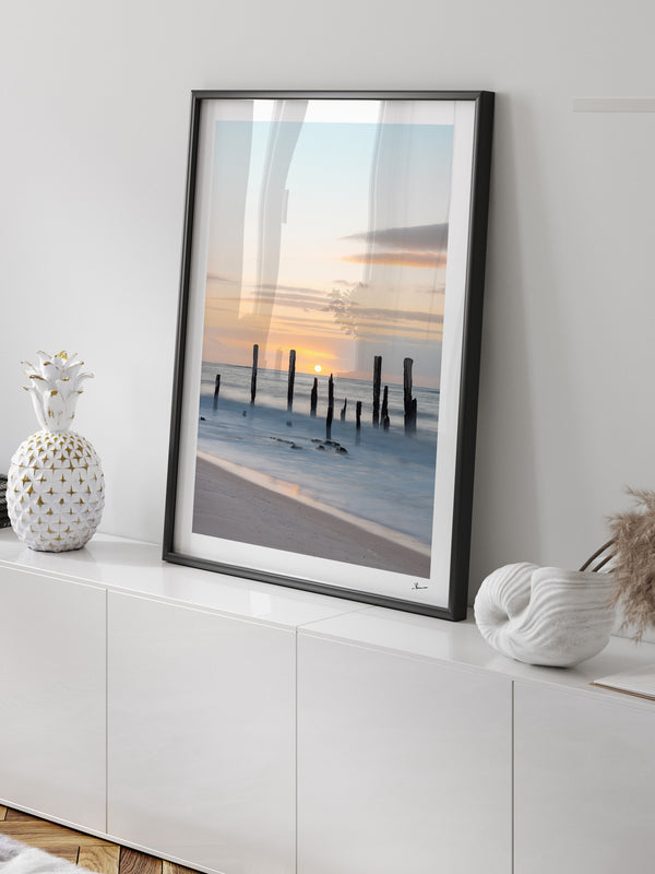 Port Willunga Jetty Pylons 03 – South Australia Wall Art Print