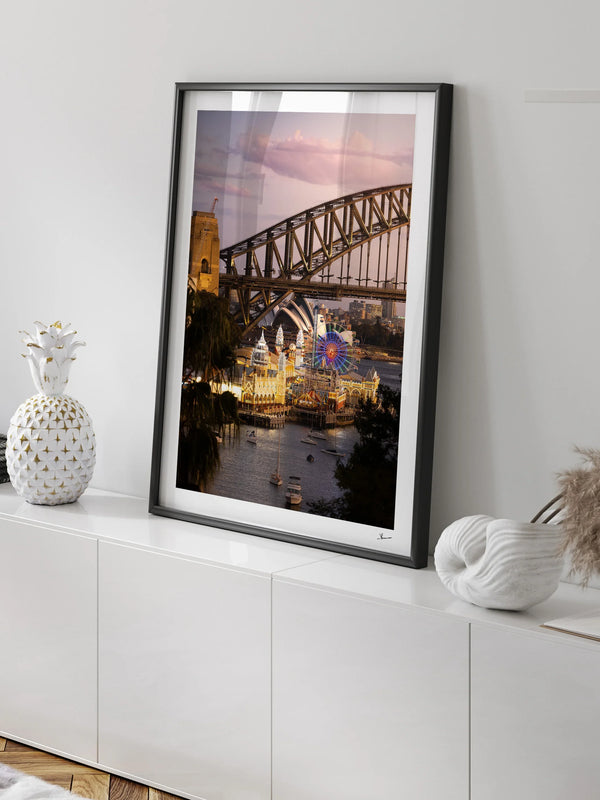 Luna Park 02 - Rainbow Ferris Wheel - Wall Art Print