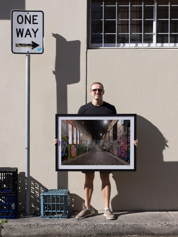 Laneway Lights – Melbourne Street Art Wall Art Print
